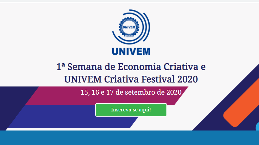 1ª Semana de Economia Criativa e UNIVEM Criativa Festival 2020